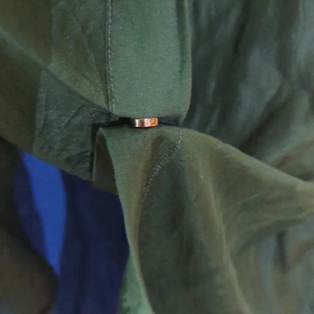 Vintage silk Italy from button high waist maxi skirt jewel tone womens - Picture 5 of 9